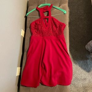 Mini red dress